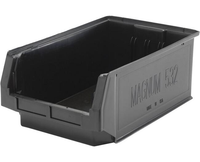 Magnum Black Material Handling Bin - 19.75in x 12.375in x 7.875in - Image 1