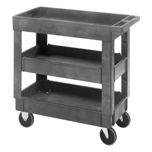 Heavy-Duty Polymer 3-Shelf Material Handling Cart - Image 1