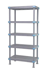 Quantum Millenia 5-Tier Vented/Solid Shelving Unit 18x48x62