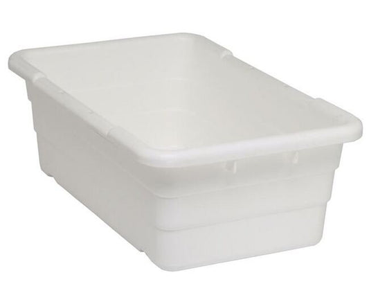 Durable Cross Stack Tub White, 25-1/8 x 16 x 8-1/2 Inches - Image 1