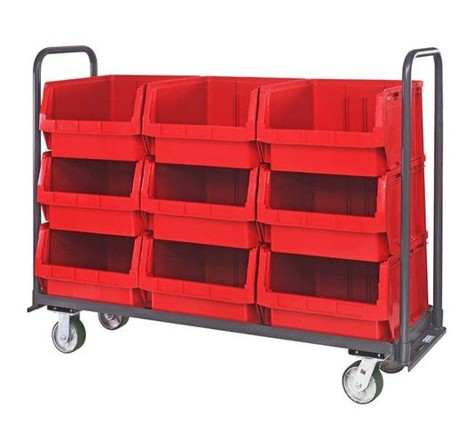 Red Magnum Tote Truck with Bins - 18 x 60 - Image 1