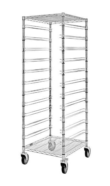 Modular Wire Bin Cart with 11 Shelves - Image 1