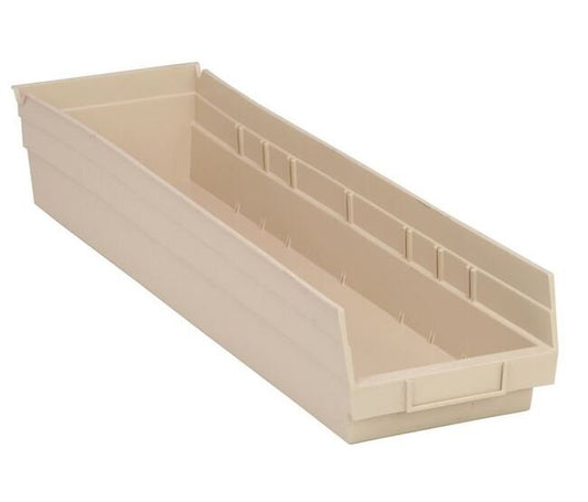 Ivory Shelf Bin - 23-5/8" x 6-5/8" x 4" - Image 1