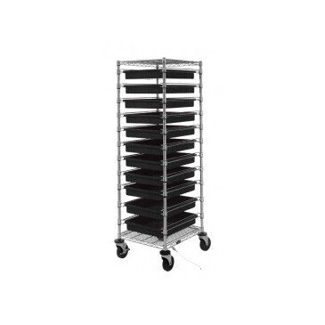 Modular Conductive Bin Cart with 11 Dividable Grids - Image 1