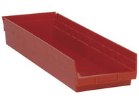 Red Shelf Bin - 23-5/8in x 8-3/8in x 4in
