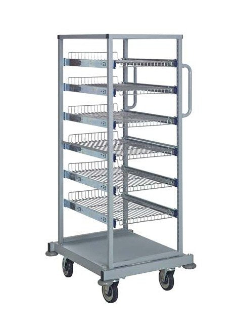 Chrome Wire Shelves Single Cart - Image 1