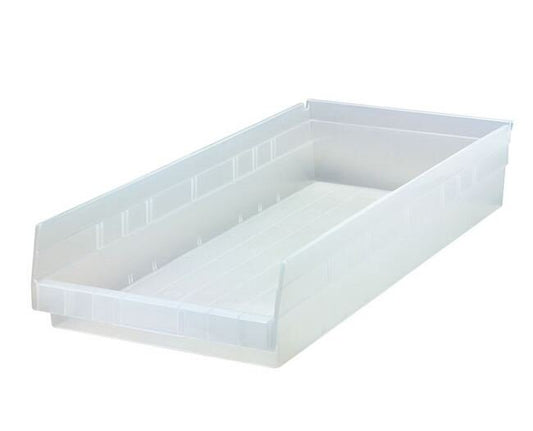 Durable Clear Economy Shelf Bin 23-5/8 x 11-1/8 x 4 - Image 1