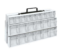 Heavy-Duty Portable Frame with 6 White Tilt Bins