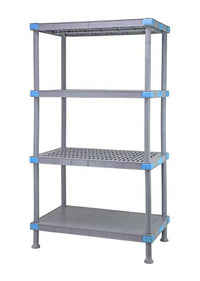 Millenia 4-Shelf Vented/Solid Shelving Unit 18x24x74