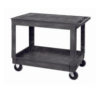 Heavy-Duty Polymer Mobile Cart with 2 Shelves