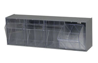 Gray Tip Out Bin for Efficient Material Handling