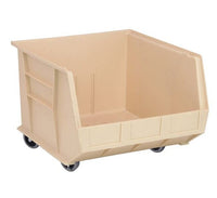 Ivory Ultra Stack & Hang Bin on Mobile Cart