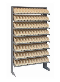 Industrial Grade Heavy Duty Shelving Unit with 96 Ivory Bins