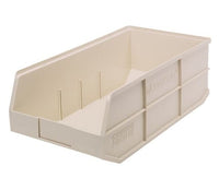 Ivory Stackable Shelf Bin 20-1/2" x 11" x 7"