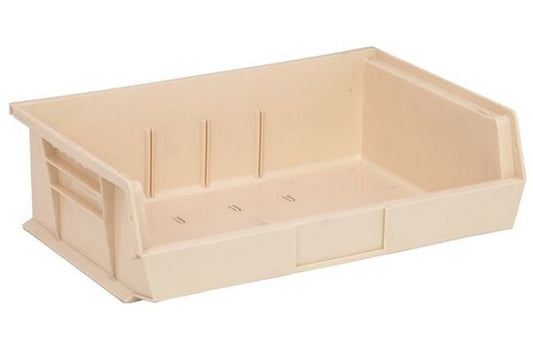Heavy-Duty Ultra Stack & Hang Bin Ivory, 10-7/8 x 16-1/2 x 5 Inches - Image 1