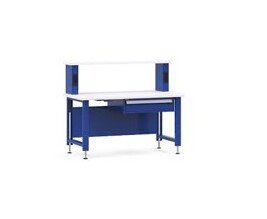 Industrial Electric Adjustable Height Workbench with Plastic Laminated Top - Image 1