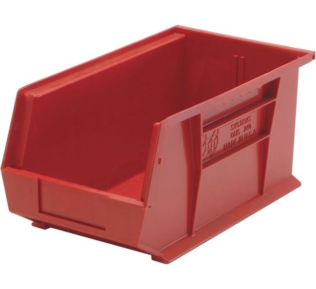 Red Ultra Stack & Hang Bin 14-3/4" x 8-1/4" x 7" - Image 1