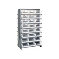 Heavy Duty Sloped Shelving System with Economical Shelf Bins