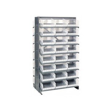 Heavy Duty Sloped Shelving System with Economical Shelf Bins - Image 1