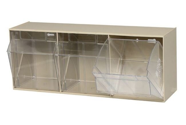 Ivory Tip Out Bin for Efficient Material Handling - Image 1