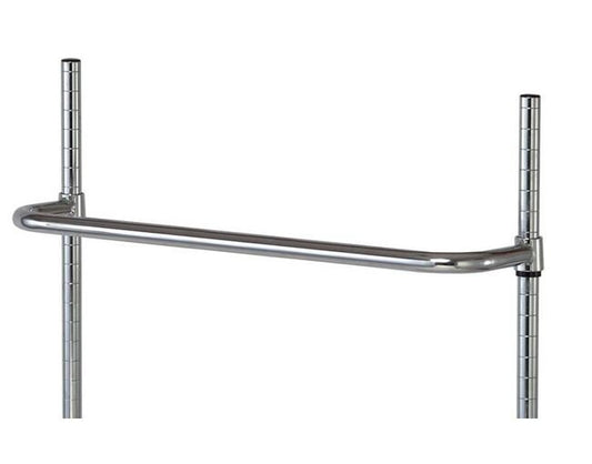 24-Inch Chrome Push Handle for Material Handling Units - Image 1