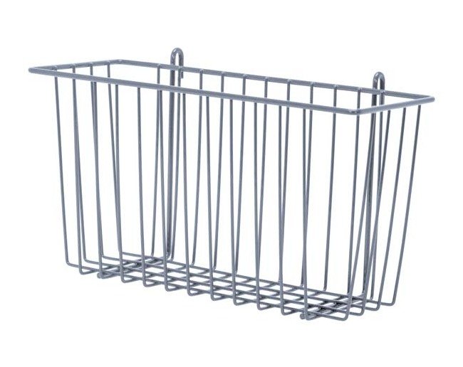 Gray Epoxy Basket for Store Grid System - Image 1