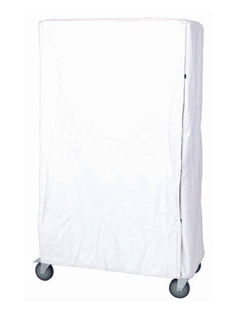Heavy-Duty Wire Cart Cover - 63in White Nylon with Velcro Closure - Image 1