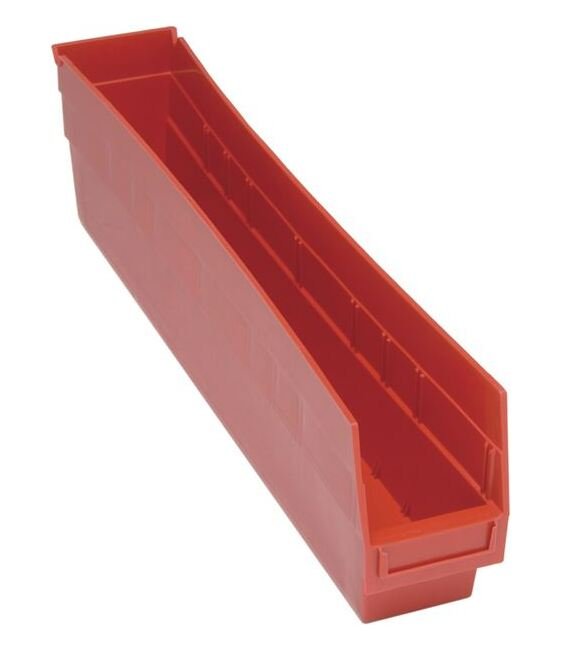 Red Shelf Bin 23-5/8In X 4-1/8In X 6In - Image 1