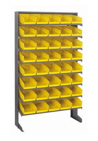 Heavy Duty Steel Single Side Pick Rack with 40 Yellow Bins