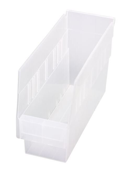Quantum Clear Shelf Bin 11-5/8 x 4-1/8 x 6 - Image 1