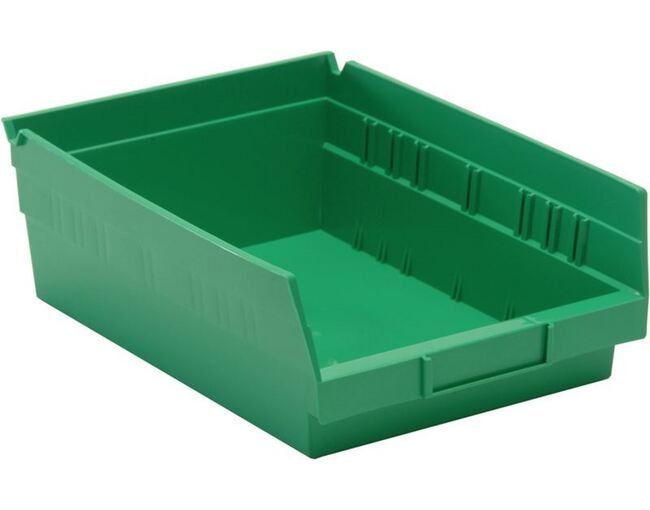 Green Shelf Bin - 11-5/8" x 8-3/8" x 4" - Image 1