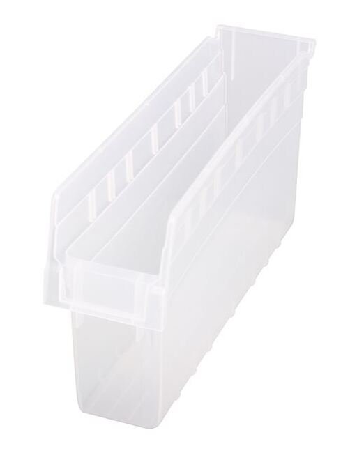 Clear Shelf Bin 17-7/8in x 4-3/8in x 8in - Image 1