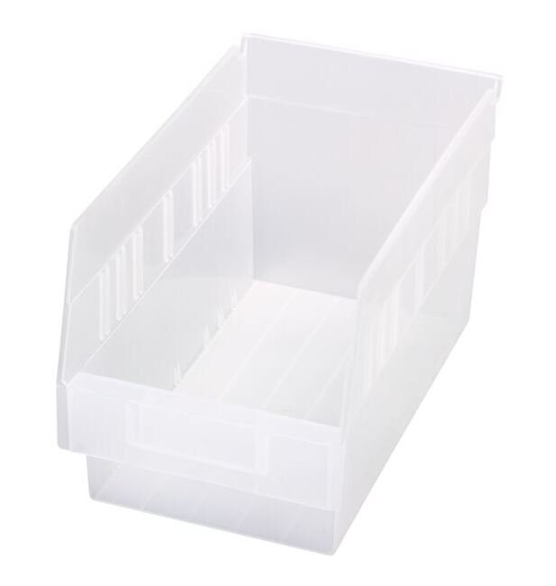 Clear Shelf Bin 11-5/8 x 6-5/8 x 6 - Industrial Grade - Image 1