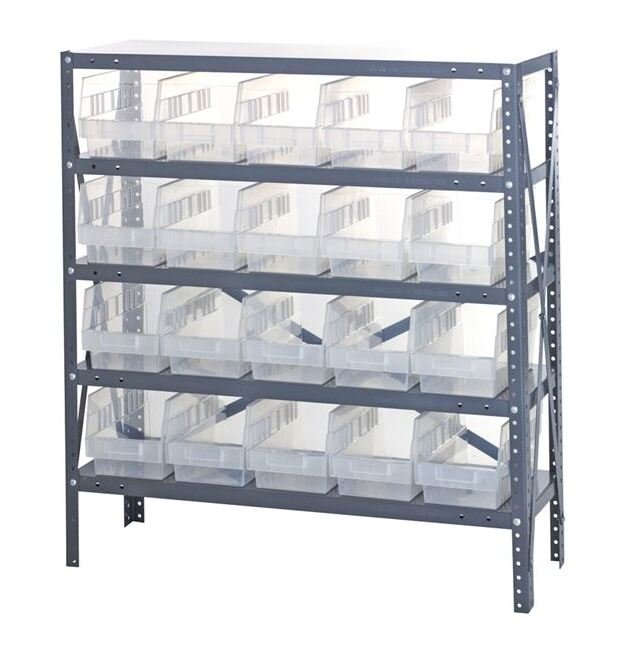 Quantum Heavy Duty Steel Shelving System with Bins - Image 1