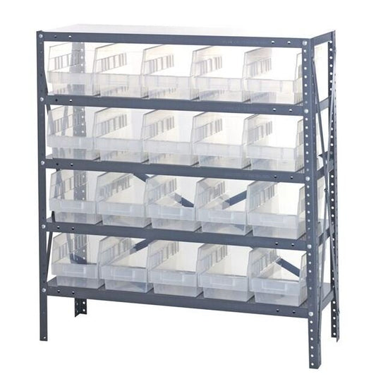 Quantum Heavy Duty Steel Shelving System with Bins - Image 1