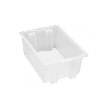 Clear Stack & Nest Tote 19-1/2" x 13-1/2" x 8" - Image 1