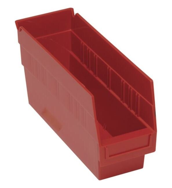 Red Shelf Bin 11-5/8" x 4-1/8" x 6" - Image 1