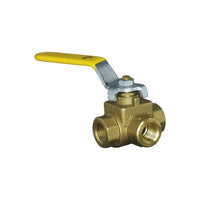 MBBV Series 1/2 Inch (in) Size Female Port 3-Way Metal Ball Valve