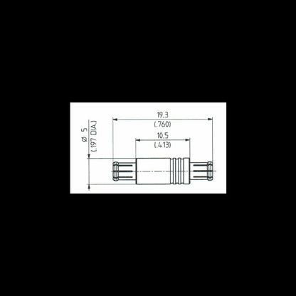 MCX Straight Plug Adaptor, Male - Image 2