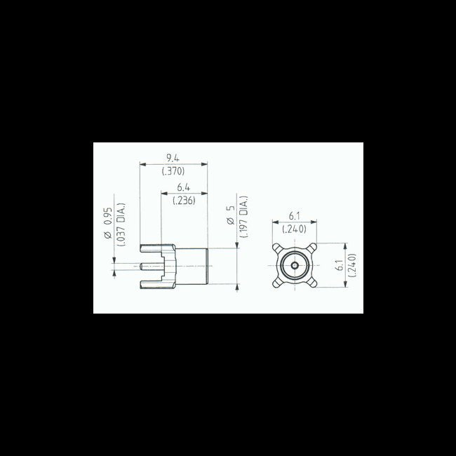 MCX Female Straight PCB Plugs, 50 Ohm, Bulk Pack of 100 - Image 2