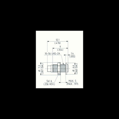 HUBER+SUHNER MCX 50 Ohm Straight Bulkhead Cable Jack (Female) - Image 2
