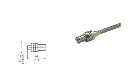 MCX 50 Ohm Straight Cable Plug (Male) - Image 2