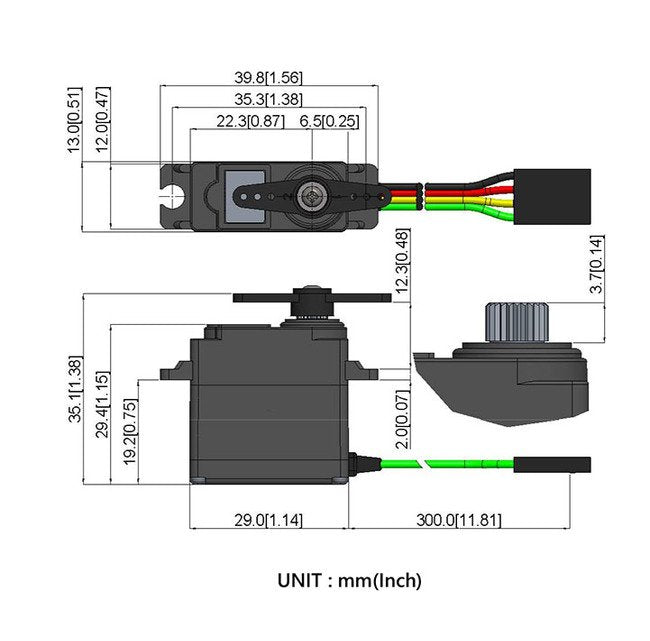 Hitec MD85MG Electric Rotary Actuator - High Torque Metal Gear - Image 2