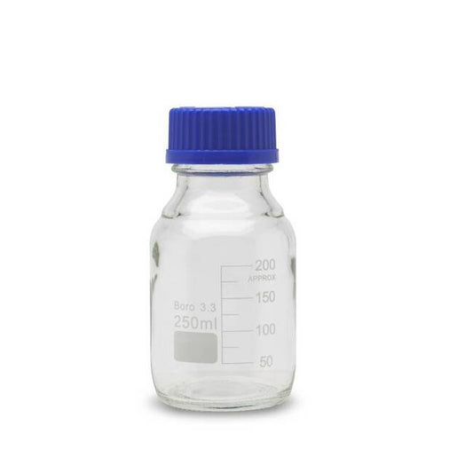 1000 Milliliter (mL) Capacity Reagent Measuring Bottle with Widemouth GL-80 Cap - Image 1