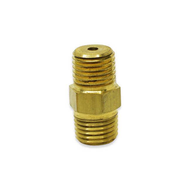 MHO Series 3/8 Inch (in) Size Male National Pipe Thread (MNPT) Hex Nipple Orifice - Image 1