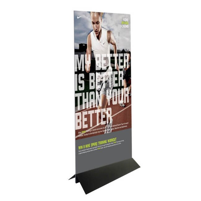 36 Inch Mightee Mount Sign Holder with Black Powder-Coated Steel Construction - Image 1