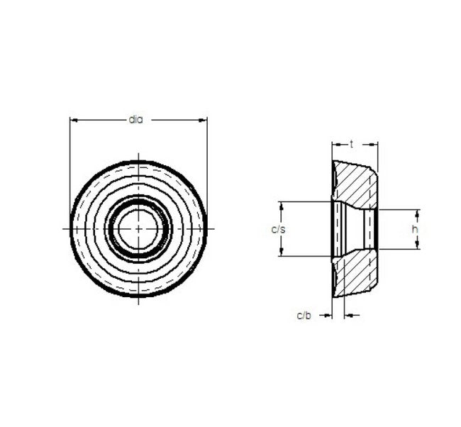 Ultra-Met Round Positive Milling Insert, 0.748/0.754 in - Image 1