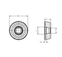 Ultra-Met Round Positive Milling Insert, 0.748/0.754 in