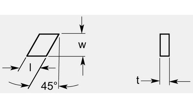 Ultra-Met Parallelogram Milling Blank 0.262/0.268 ln, Grade Availability Available on Request - Image 1