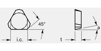 Triangle Positive Double Facet Milling Blank, 0.198/0.202 in Thickness